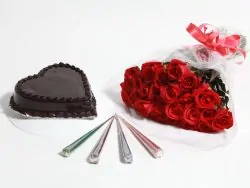 Rose with Chocky Cake - SendFlowers.PK
