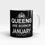 Queens Born In January Mug – Month Customizable White - SendFlowers.pk