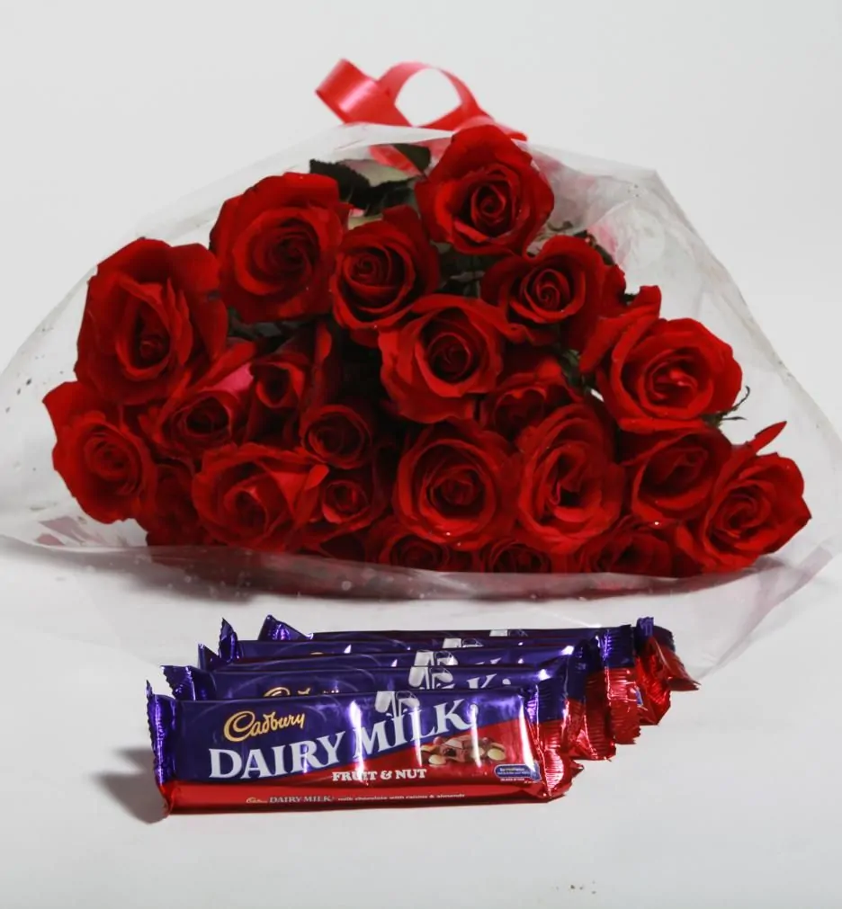 Roses with Cad-bury Bouquet - SendFlowers.PK
