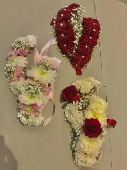 Fresh Imported Flowers Gajra Pair Set