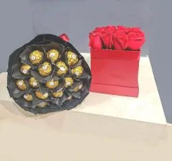 Chocolate and flowers - SF Pakistan