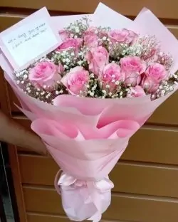 Baby Pink Bouquet - SF Pakistan