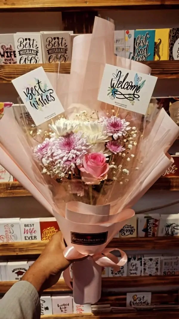 Baby Pink Bouquet -Sendflowers.pk