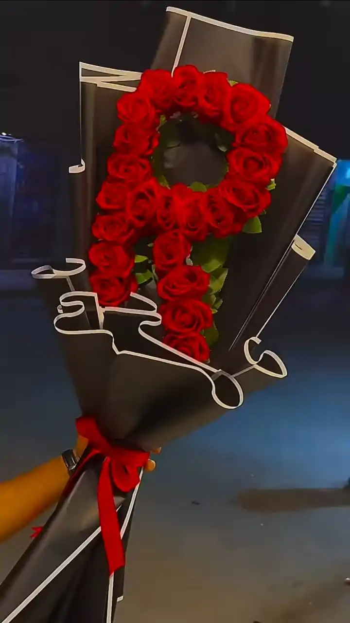 Letter Rose Arrangement - SF Pakistan