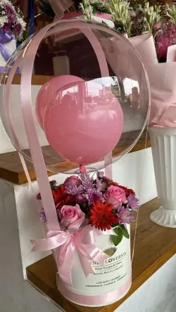 Its a Girl Floral Balloon Box - New Born Baby gifts - sendflowers.pk