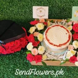 Anniversary Flowers and Cake Lahore - SendFlowers.pk